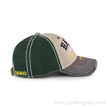 Souvenir baseball cap with thick and triangle stitches